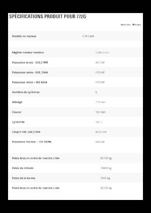 Basculante rigide Caterpillar 772G