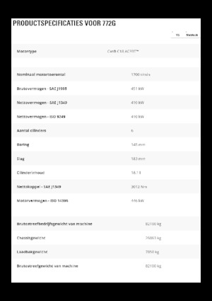 Basculante rigide Caterpillar 772G