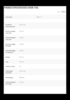 Basculante rigide Caterpillar 775G