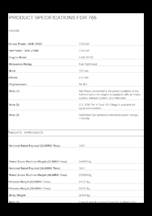 Basculante rigide Caterpillar 785