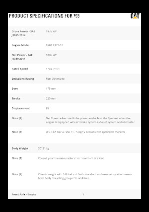 Basculante rigide Caterpillar 793