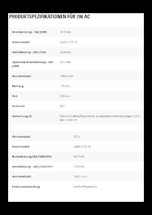 Basculante rigide Caterpillar 798 AC