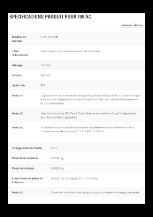 Basculante rigide Caterpillar 798 AC