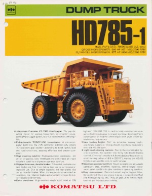 Basculante rigide Komatsu HD785-1