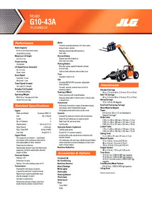 Telehandlere JLG G 10-43 A