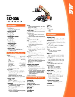 Telehandlere JLG G 12-55 A