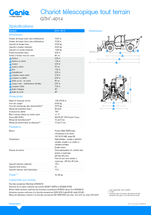 Telehandlere Genie GTH4014