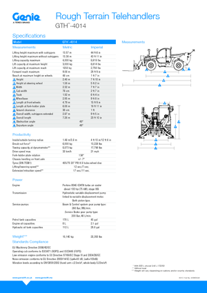 Telehandlere Genie GTH4014