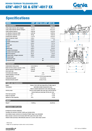 Telehandlere Genie GTH-4017 EX