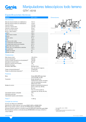 Telehandlere Genie GTH4018