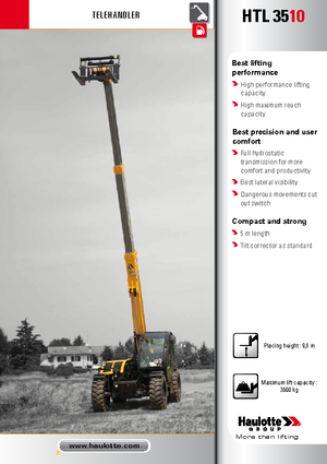 Telehandlere Haulotte HTL3510