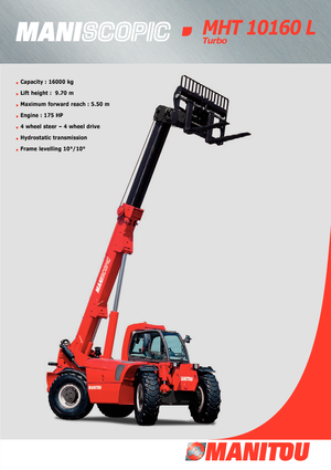 Telehandlere Manitou MHT 10160 L Turbo
