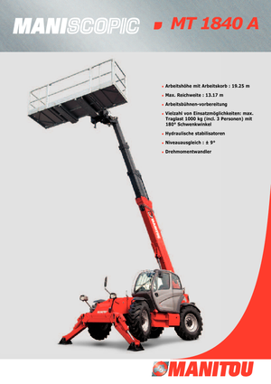 Telehandlere Manitou MT 1840 A
