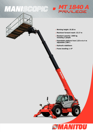 Telehandlere Manitou MT 1840 A