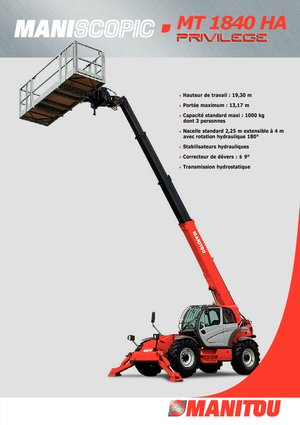 Telehandlere Manitou MT 1840 HA