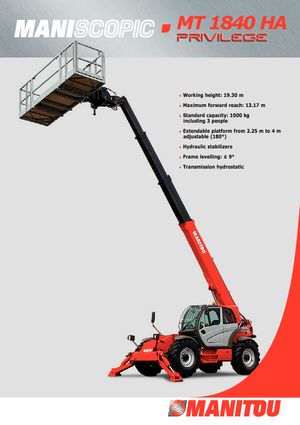 Telehandlere Manitou MT 1840 HA
