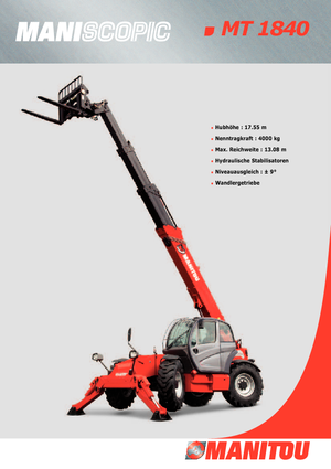 Telehandlere Manitou MT 1840 Comfort