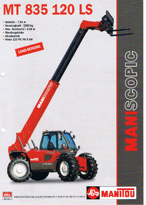 Telehandlere Manitou MT 835 T 120 LS