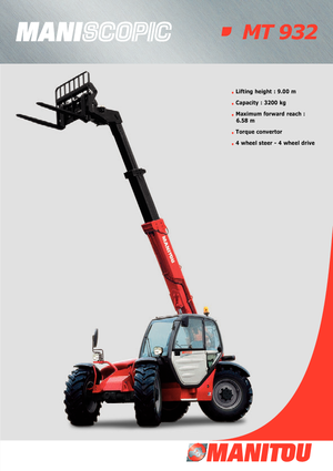 Telehandlere Manitou MT 932 Evolution