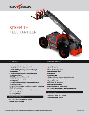 Telehandlere Skyjack SJ1044 TH