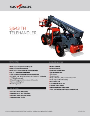 Telehandlere Skyjack SJ643 TH