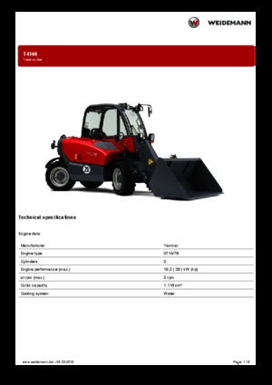 Telehandlere Weidemann T4108