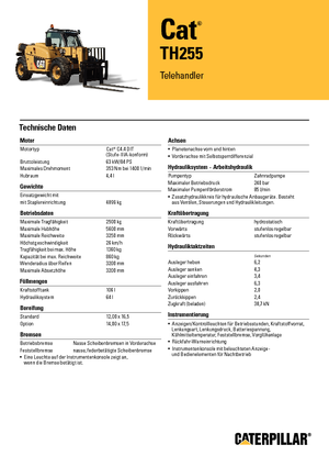 Telehandlere Caterpillar TH255