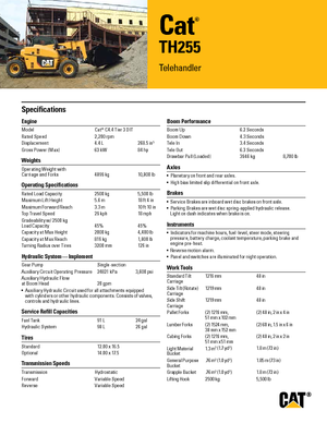 Telehandlere Caterpillar TH255