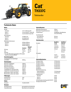 Telehandlere Caterpillar TH337C