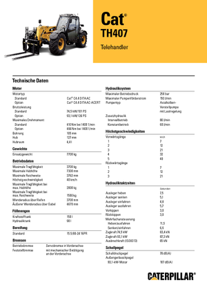 Telehandlere Caterpillar TH407
