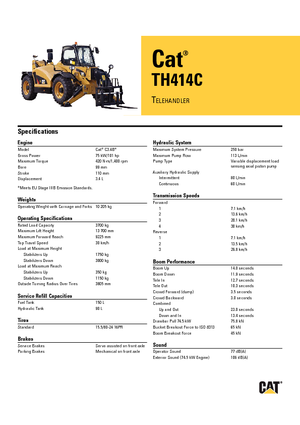 Telehandlere Caterpillar TH414C