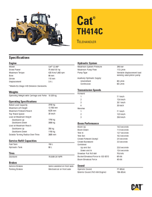 Telehandlere Caterpillar TH414C