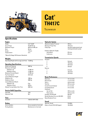 Telehandlere Caterpillar TH417C