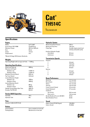 Telehandlere Caterpillar TH514C