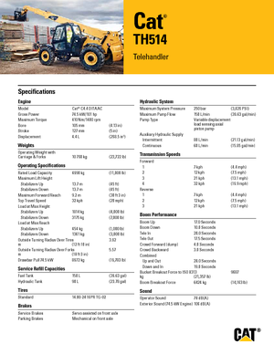 Telehandlere Caterpillar TH514