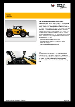 Telehandlere Wacker Neuson TH744