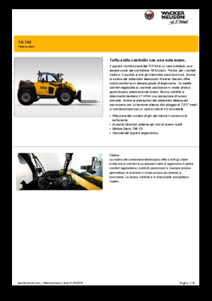 Telehandlere Wacker Neuson TH744