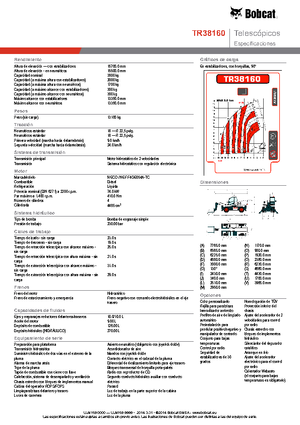 Încărcătoare telescopice cu structură superioară Bobcat TR38160