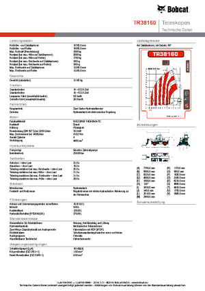 Încărcătoare telescopice cu structură superioară Bobcat TR38160