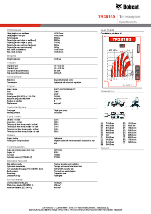 Încărcătoare telescopice cu structură superioară Bobcat TR38160