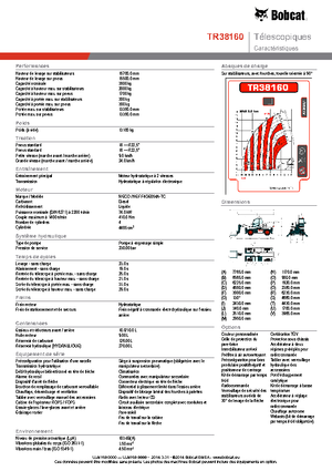 Încărcătoare telescopice cu structură superioară Bobcat TR38160