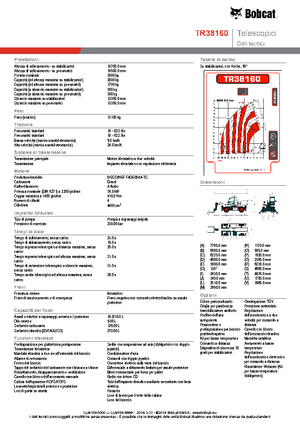 Încărcătoare telescopice cu structură superioară Bobcat TR38160