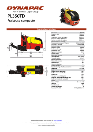 Freze de asfalt Dynapac PL 350 TD