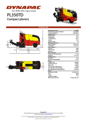 Freze de asfalt Dynapac PL 350 TD