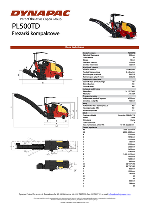 Freze de asfalt Dynapac PL 500 TD