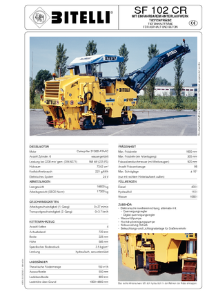 Freze de asfalt Bitelli PM 102 CR