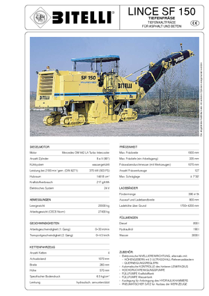 Freze de asfalt Bitelli SF 150