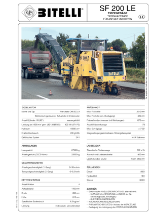 Freze de asfalt Bitelli SF 200 LE