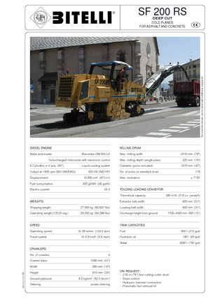 Freze de asfalt Bitelli SF 200 RS