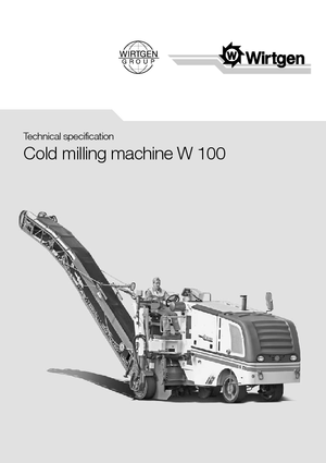 Freze de asfalt Wirtgen W 100